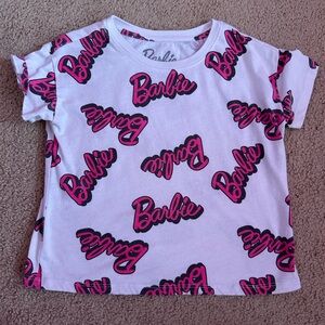 Barbie White and Pink Short Sleeve Tee